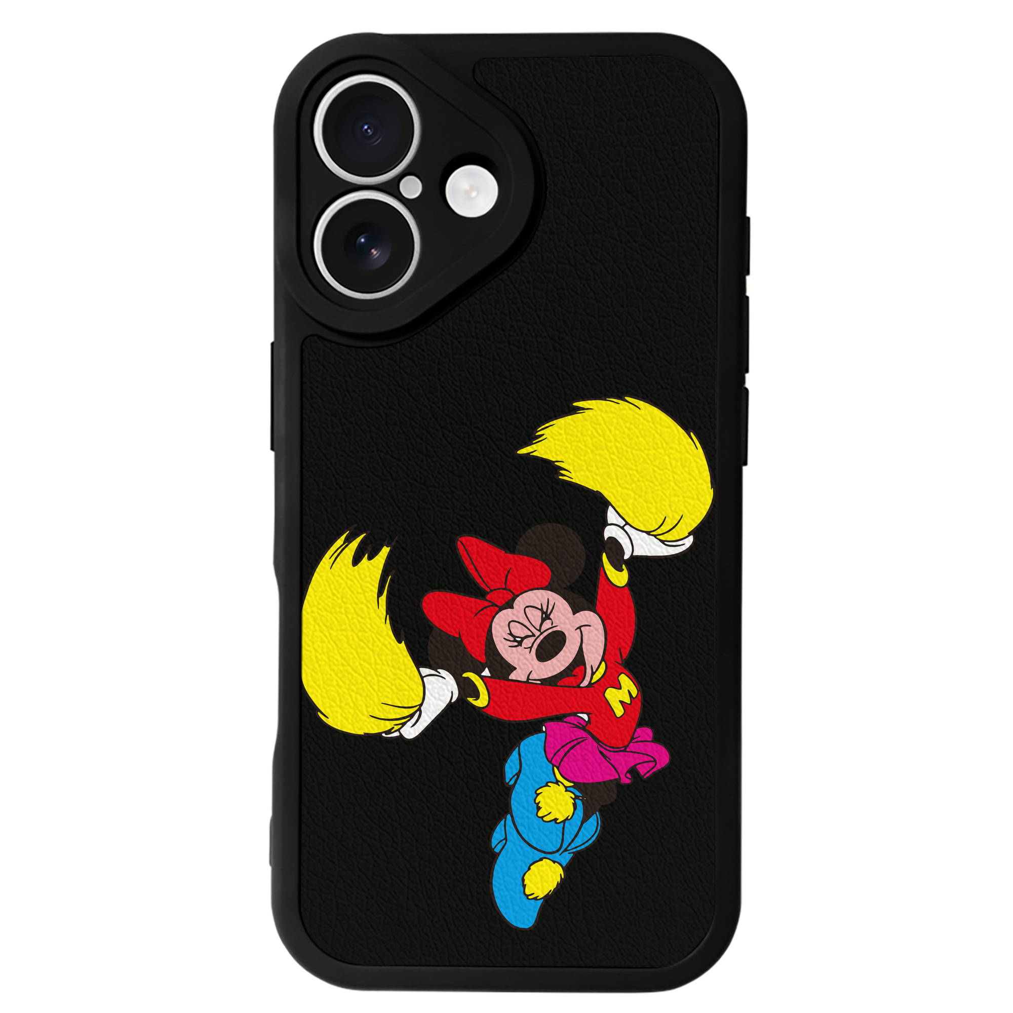 （画像用） ミッキーマウス Mickey Mouse 【iPhone 16シリーズ対応】シリコンスマホケース（レザー調） 材質：シリコン